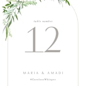 "I do" - Table Numbers in Fern by Creo Study - Detail