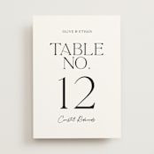 "Casual" - Table Numbers in Pearl by Owl and Toad - Front