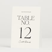 "Casual" - Table Numbers in Pearl by Owl and Toad - Folded