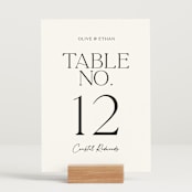"Casual" - Table Numbers in Pearl by Owl and Toad - Displayed (stand not included)