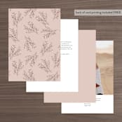 "Delicate monogram" - Table Numbers in Blush by Lucrecia Caporale - Back of Card Options