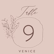 "Delicate monogram" - Table Numbers in Blush by Lucrecia Caporale - Detail