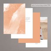 "Swept" - Table Numbers in Blush by Snow and Ivy - Back of Card Options