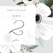 "Inverness" - Table Numbers in Pistachio by Nicole Whiddon - Detail