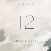"Vista" - Table Numbers in Forest by Melanie Severin - Detail