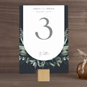 "Vintage Botanicals" - Table Numbers in Sage by GeekInk Design - Front