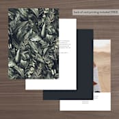 "Vintage Botanicals" - Table Numbers in Sage by GeekInk Design - Back of Card Options