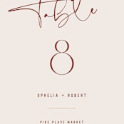 "Millennial" - Table Numbers in Rose by Hooray Creative - Detail