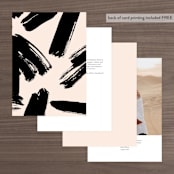 "SoHo" - Table Numbers in Blush by Hudson meet Rose - Back of Card Options