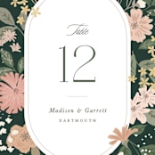 "Garden at Blue Hill" - Table Numbers in Meadow by Jennifer Wick - Detail