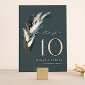 "Arched Pampas" - Table Numbers in Basil by Kaydi Bishop - Front