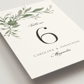 "Carolina" - Table Numbers in Meadow by Melanie Kosuge - Detail