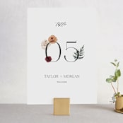 "Boho Chic" - Table Numbers in Moonstone by Cass Loh - Front