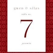 "wispy" - Table Numbers in Sienna by Angela Marzuki - Detail