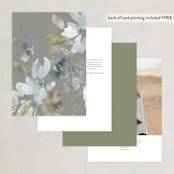 "Spring Dash" - Table Numbers in Pewter by Grace Kreinbrink - Back of Card Options