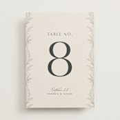 "Etched Frame" - Table Numbers in Eggshell by Robert and Stella - Front