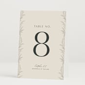 "Etched Frame" - Table Numbers in Eggshell by Robert and Stella - Folded