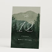 "The Forest" - Table Numbers in Jade by Elly - Folded