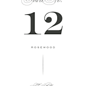 "Vow" - Table Numbers in Tuxedo by Leah Bisch - Detail