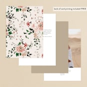 "Wildflower" - Table Numbers in Almond by Leah Bisch - Back of Card Options