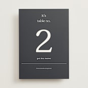 "Memo" - Table Numbers in Charcoal by Blustery August - Front