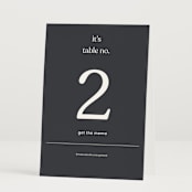 "Memo" - Table Numbers in Charcoal by Blustery August - Folded