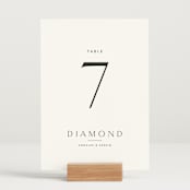 "Rhythmic" - Table Numbers in Simply White by Jennifer Postorino - Displayed (stand not included)