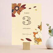 "Nouveau Love" - Table Numbers in Umber by Morgan Ramberg - Front