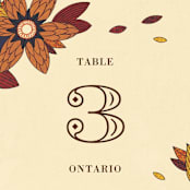 "Nouveau Love" - Table Numbers in Umber by Morgan Ramberg - Detail