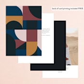 "Abstract Jewels" - Table Numbers in Noir by Maria Alou - Back of Card Options