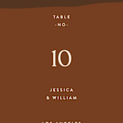 "Private Affair" - Table Numbers in Cinnamon by Nazia Hyder - Detail