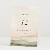"Every Single Dawn With You" - Table Numbers in Forest by Petra Kern - Folded