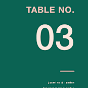 "Bold Type" - Table Numbers in Parrot by Owl and Toad - Detail