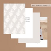 "Pampas & Palms" - Table Numbers in Ash by Kaydi Bishop - Back of Card Options