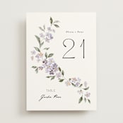 "Sweeping Vine" - Table Numbers in Periwinkle by Itsy Belle Studio - Front