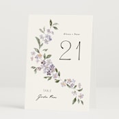 "Sweeping Vine" - Table Numbers in Periwinkle by Itsy Belle Studio - Folded