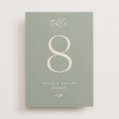 "Soft Arch" - Table Numbers in Sage by Erica Krystek - Front