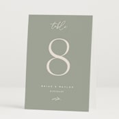 "Soft Arch" - Table Numbers in Sage by Erica Krystek - Folded