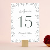 "Branchlet" - Table Numbers in Hunter by Sarah Brown - Front