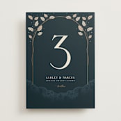 "Deco Garden" - Table Numbers in Dusk by GeekInk Design - Front