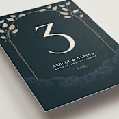 "Deco Garden" - Table Numbers in Dusk by GeekInk Design - Detail