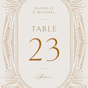 "Timeless" - Table Numbers in Terracotta by Jen Owens - Detail