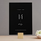 "Modern Type" - Table Numbers in Moon by Heather Cairl - Front