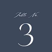 "Cascading Floral" - Table Numbers in Lagoon by Corinne Malesic - Detail
