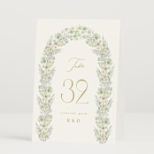 "Floral Arch" - Table Numbers in Greenery by Phrosné Barwood - Folded