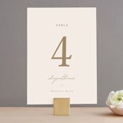 "Everlasting Love" - Table Numbers in Linen by Brandy Folse - Front