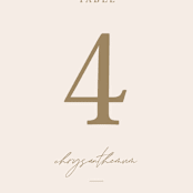 "Everlasting Love" - Table Numbers in Linen by Brandy Folse - Detail