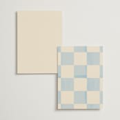 "Checker Wash" - Table Numbers in Ivory by Baumbirdy - Back of Card Options