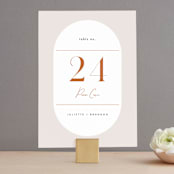 "Center Crest" - Table Numbers in Sweet Potato by Alethea and Ruth - Front
