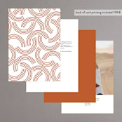 "Center Crest" - Table Numbers in Sweet Potato by Alethea and Ruth - Back of Card Options
